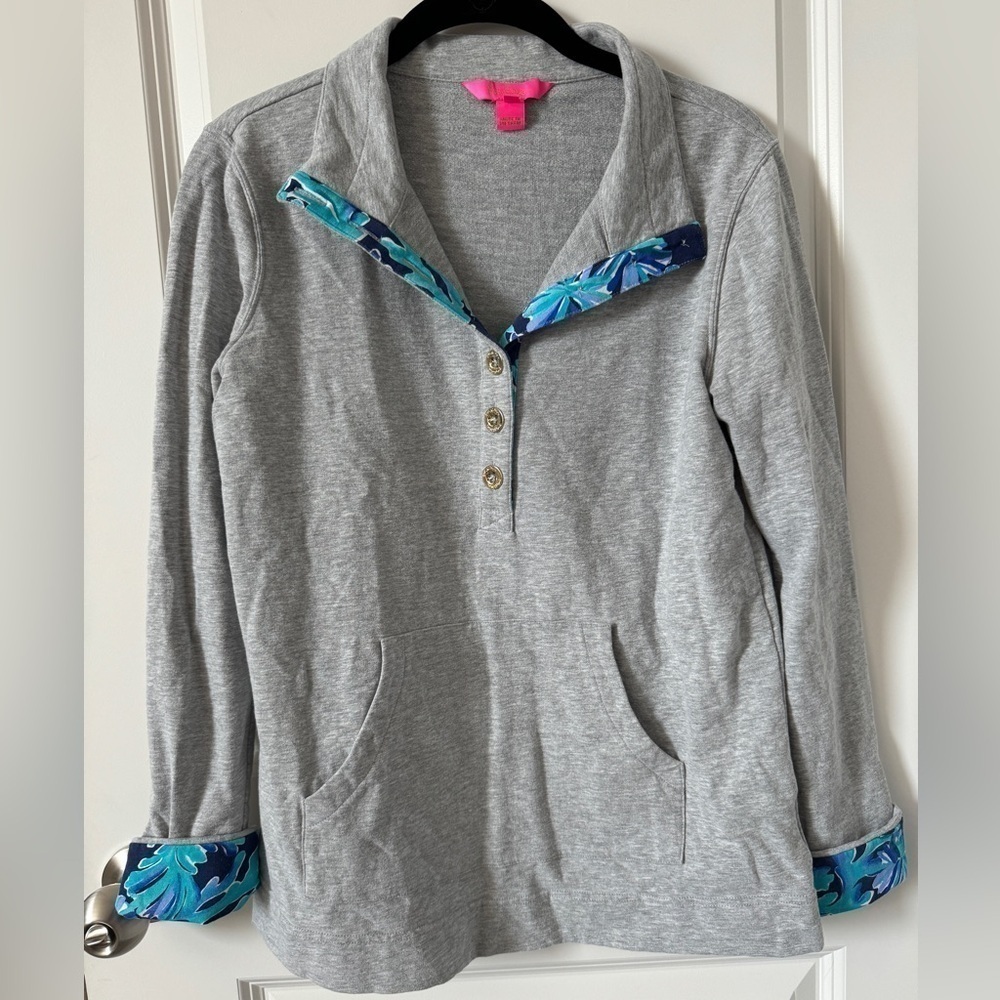 Lilly Pulitzer Skipper Pop Over S Gray